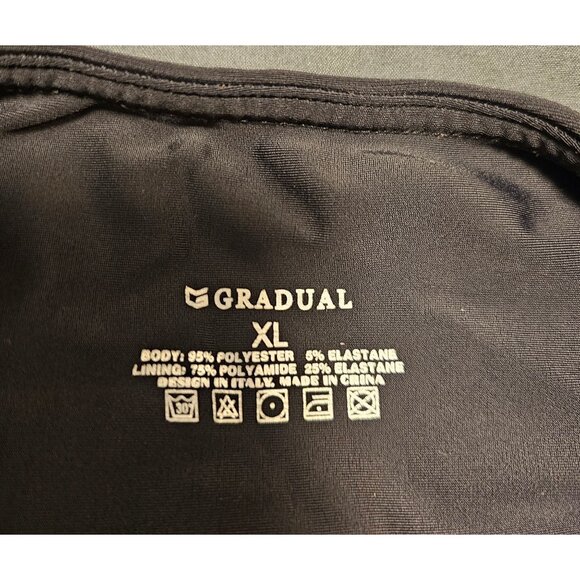 Men's Gradual Black Athletic Shorts XL With 2-In-1 Liner Polyester/Elastane Blen - Picture 4 of 7